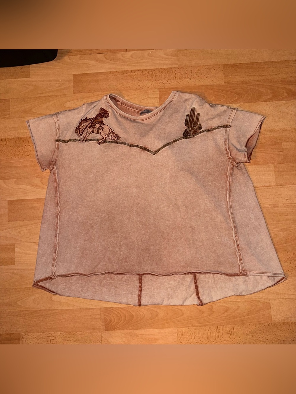 Girls' Washed Pink Western Graphic Tee